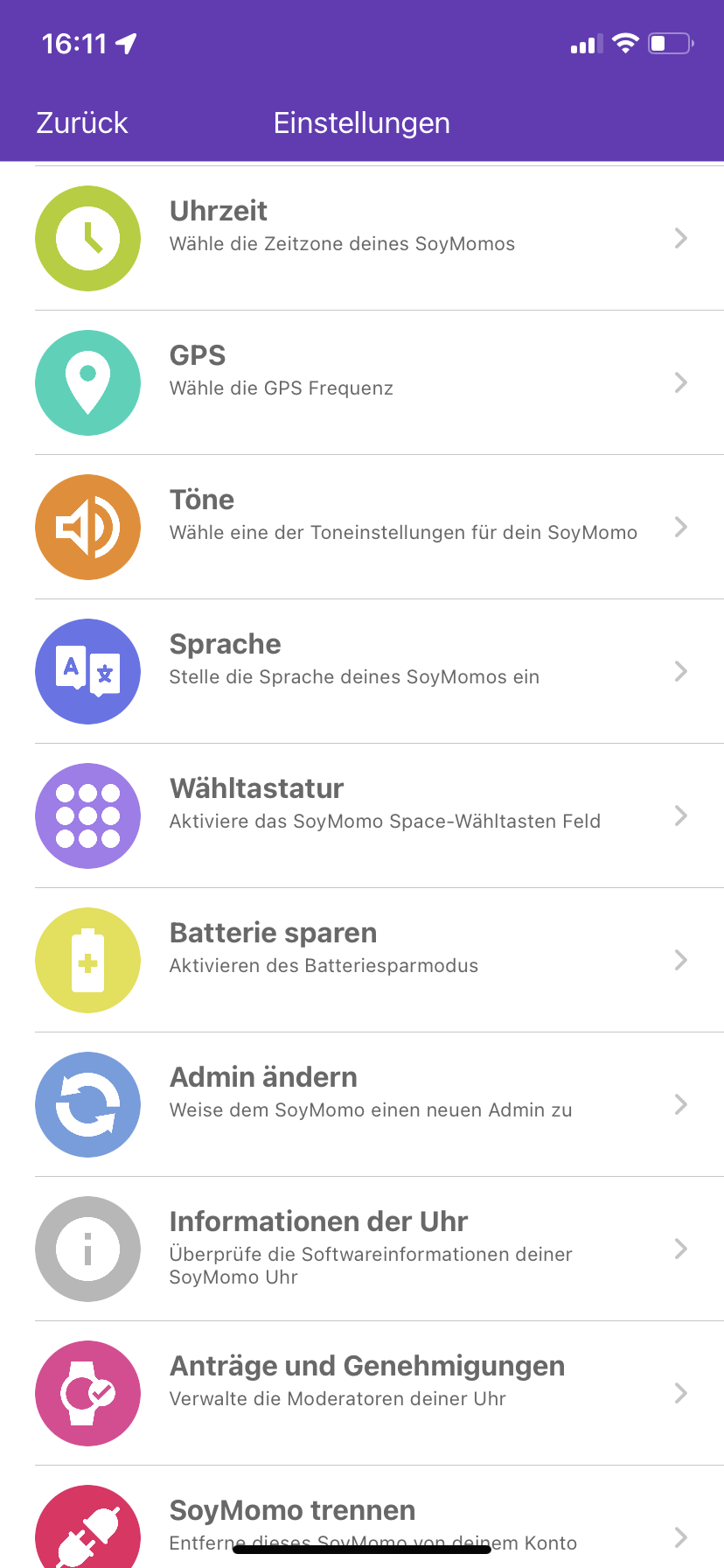 Die SoyMomo Features in der Eltern App